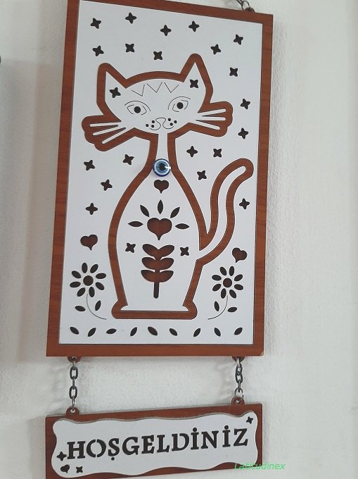 Pendaglio in vetro portafortuna, a forma di occhio greco/turco